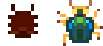 Scarab: original (left) vs new (right)